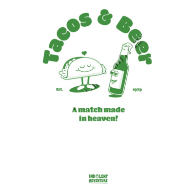 Tacos and Beer Social Club - Mens Block T shirt Design